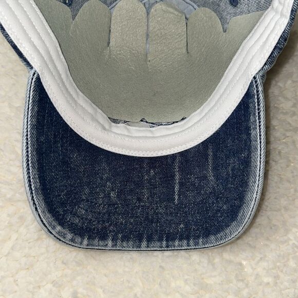 COTTON:ON Embroidered Sardines Vintage Blue Wash Denim Dad Cap - Picture 11 of 13